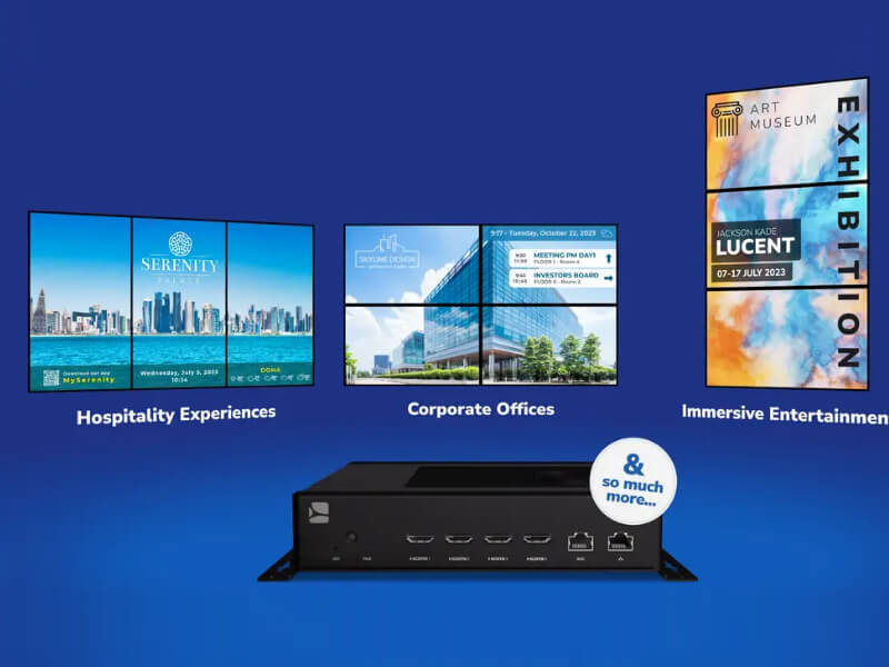 video wall commercial product spinetix